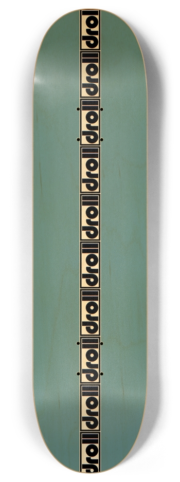 droll strip teal woodgrain 8 Inch Skateboard Deck