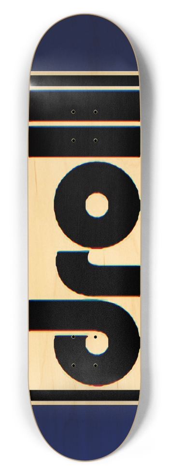 droll logo full board midnight blue 8-1/2 Skateboard Deck