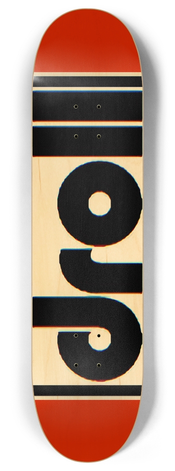 droll logo full board red-orange 8 Inch Skateboard Deck