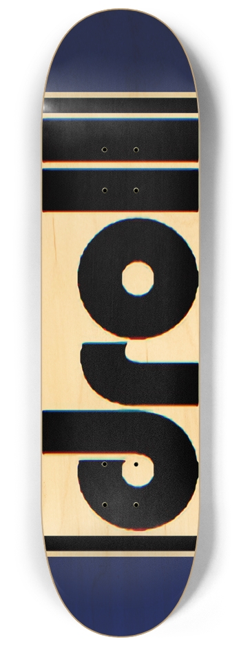 droll logo full board midnight blue 8-1/4 Skateboard Deck