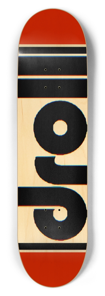 droll logo full board red-orange 8-1/2 Skateboard Deck