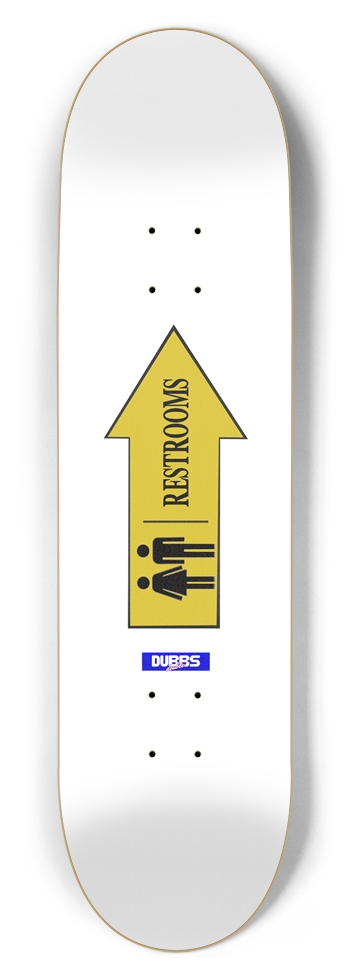 Restrooms 8-1/2 Skateboard Deck