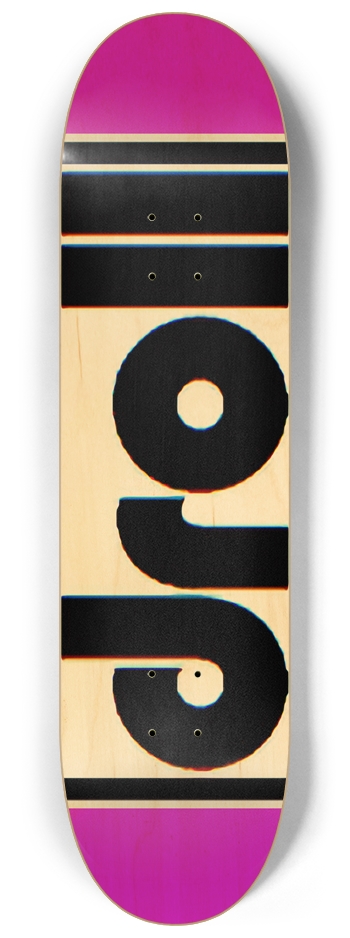 droll logo full board magenta 8-1/4 Skateboard Deck