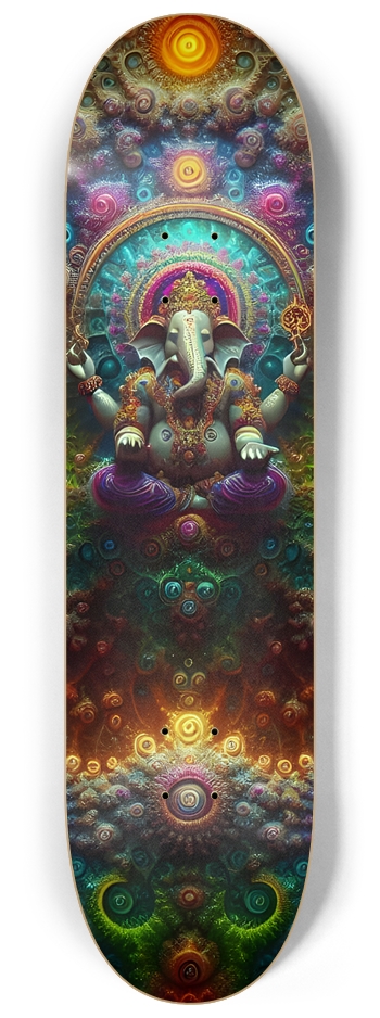 Psychedelic Fractal Ganesha 0006 8K 8-1/4 Skateboard Deck