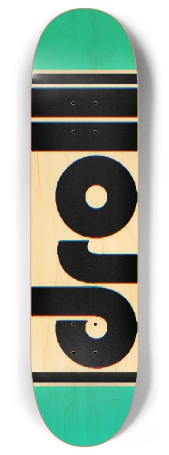 droll logo full board mint green 8 Inch Skateboard Deck