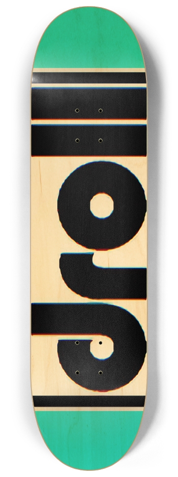 droll logo full board mint green 8-1/4 Skateboard Deck