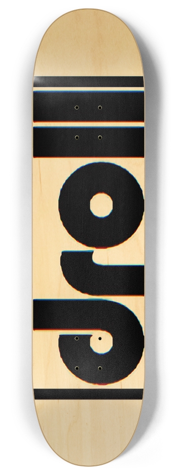 droll logo full board natural 8 Inch Skateboard Deck