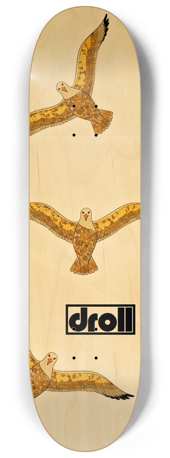 seagull on natural woodgrain 8-1/4 Skateboard Deck