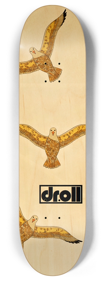 seagull on natural woodgrain 8 Inch Skateboard Deck