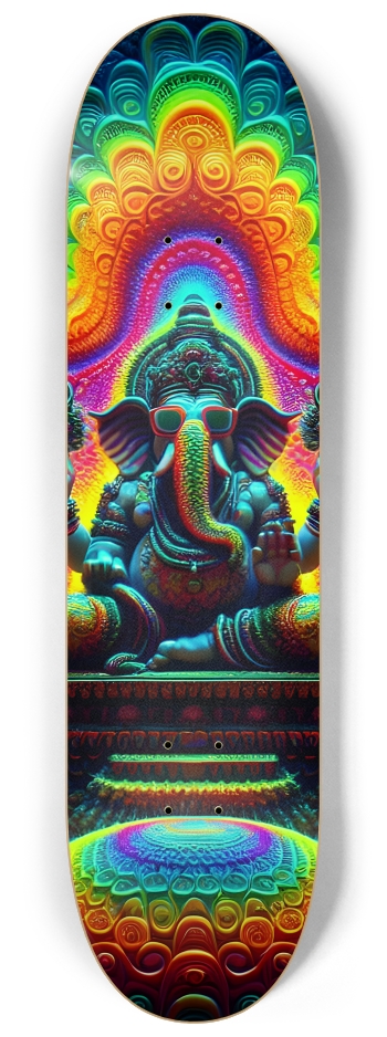 Psychedelic Fractal Ganesha 0007 8K #2 8-1/4 Skateboard Deck