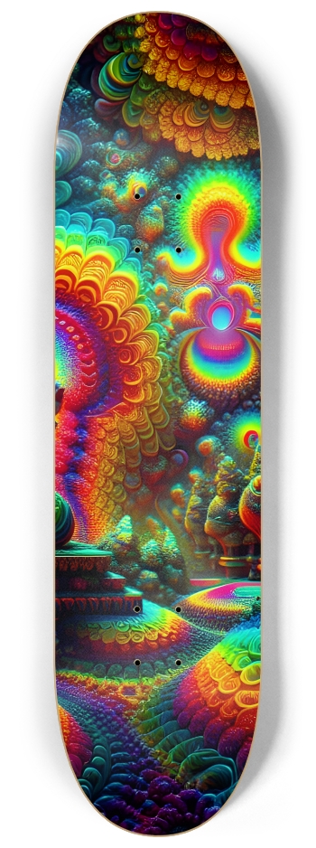 Psychedelic Fractal Ganesha 0007 8K #3 8-1/4 Skateboard Deck
