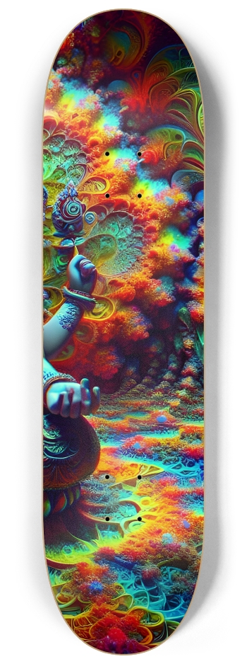 Psychedelic Fractal Ganesha 0008 8K #3 8-1/4 Skateboard Deck