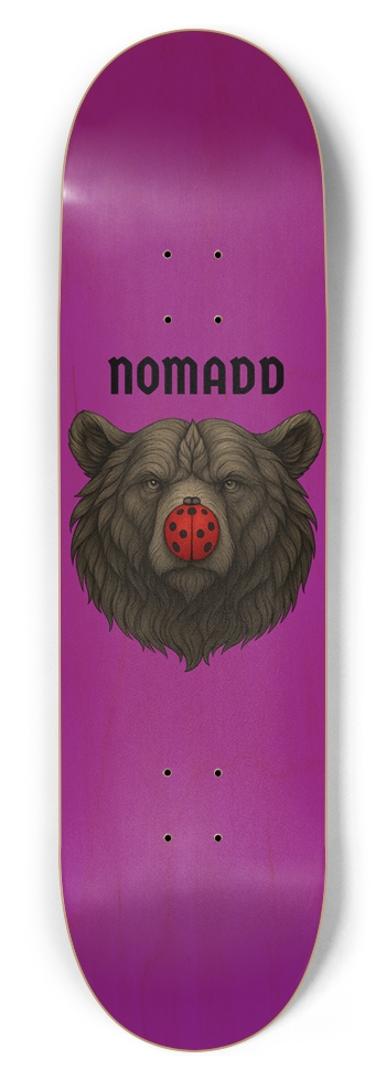 NOMADD Logo Purple Stain 8-3/4 Inch Skateboard