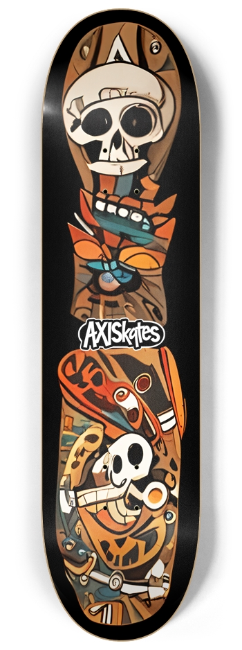 Tribal Totems1 - Custom Popsicle Tribal Skulls and Artifacts in Earth-Tones 