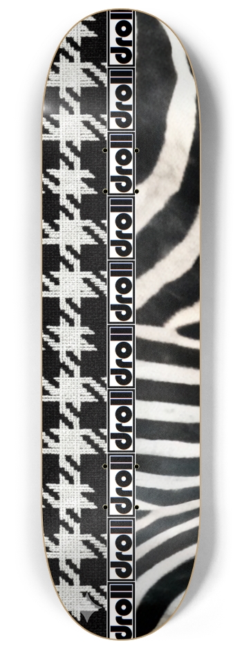 zebra/hounds tooth droll strip