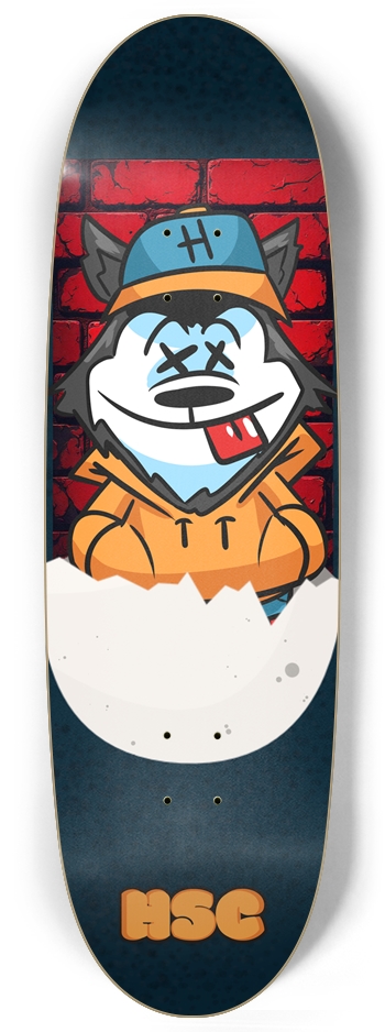 Egg Husky Skateboard Company Mascot Deck Egg Shape