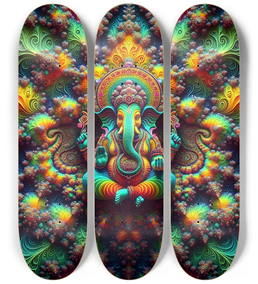 Psychedelic Fractal Ganesha 0012 8K