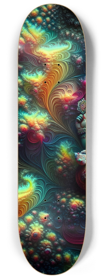 Psychedelic Fractal Ganesha 0011 8K #1 8-1/4 Skateboard Deck