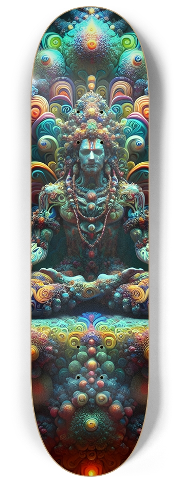 Psychedelic Fractal Vishnu 0001 8K 8-1/4 Skateboard Deck