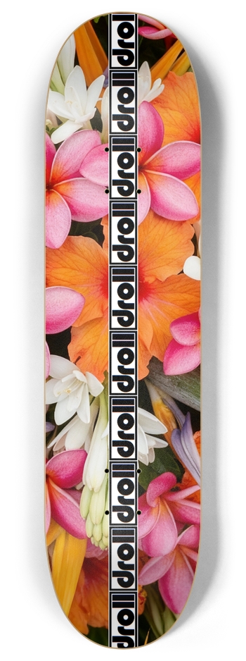 exotic flowers droll strip 8 Inch Skateboard Deck
