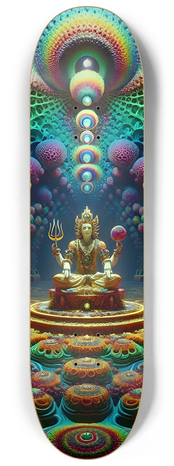 Psychedelic Fractal Vishnu 0010 8K 8-1/4 Skateboard Deck