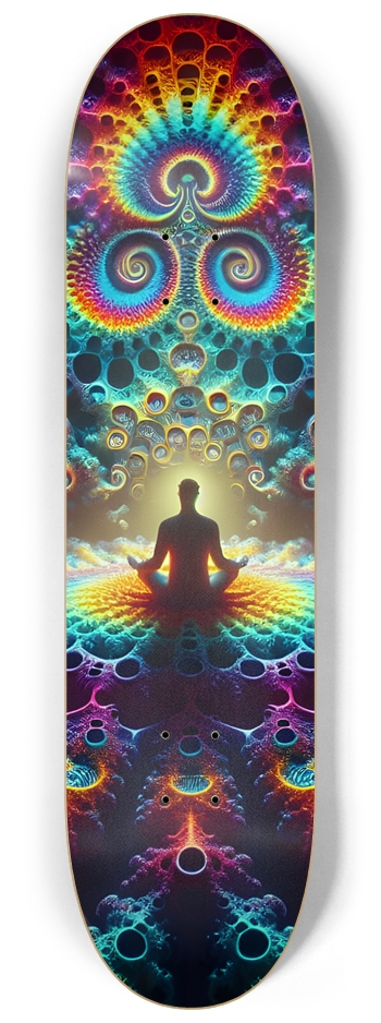 Psychedelic Fractal Zen Meditation 0006 8K 8-1/4 Skateboard Deck
