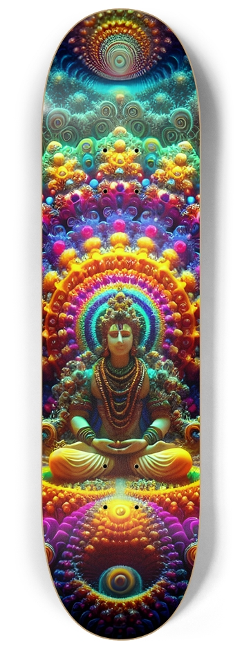 Psychedelic Fractal Vishnu 0004 8K 8-1/4 Skateboard Deck