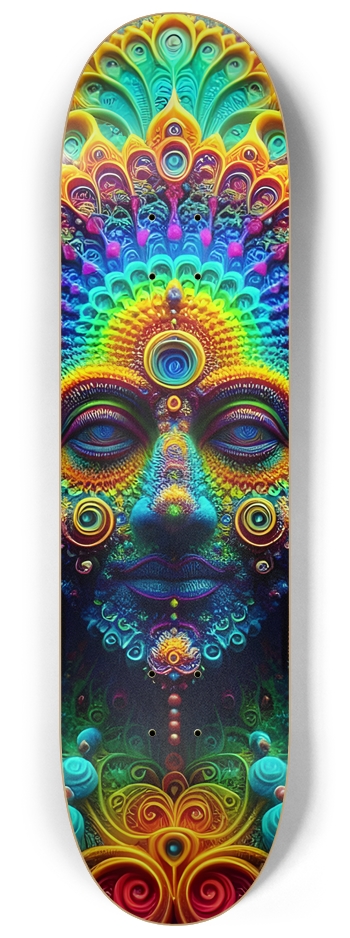 Psychedelic Fractal Vishnu 0011 8K 8-1/4 Skateboard Deck