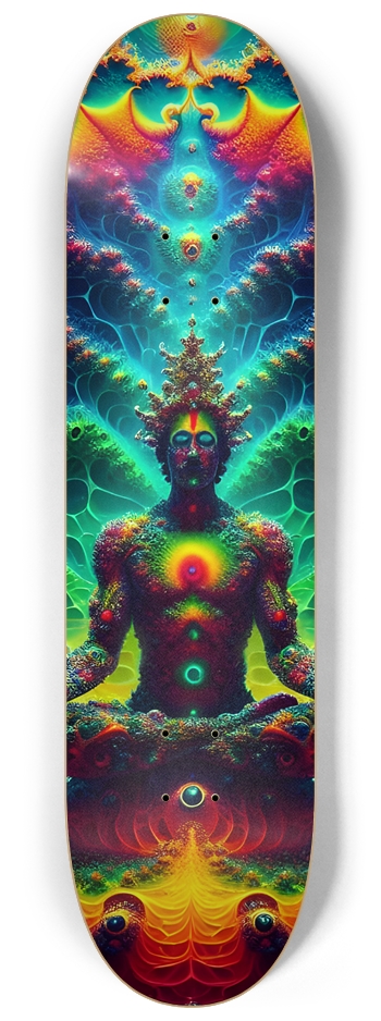 Psychedelic Fractal Vishnu 0008 8K 8-1/4 Skateboard Deck