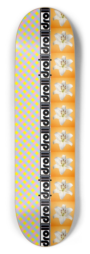 candy plaid lily strip orange 8-1/2 Skateboard Deck