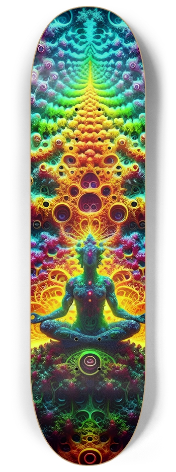 Psychedelic Fractal Vishnu 0007 8K 8-1/4 Skateboard Deck