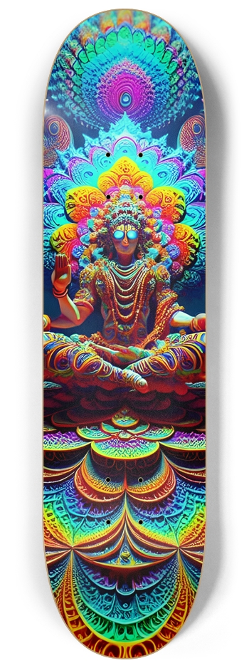 Psychedelic Fractal Vishnu 0002 8K 8-1/4 Skateboard Deck