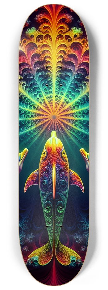 Seamless Fractal Dolphin Tile 0004 8K