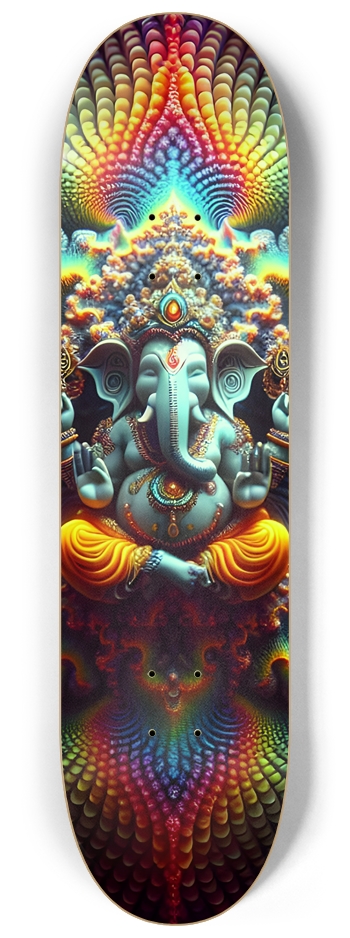 Psychedelic Fractal Ganesha 0013 8K 8-1/4 Skateboard Deck