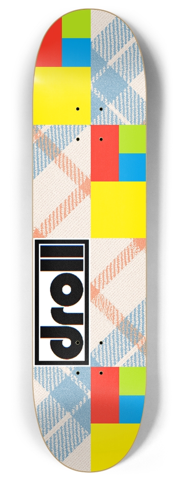 plaid w/four colors 8 Inch Skateboard Deck
