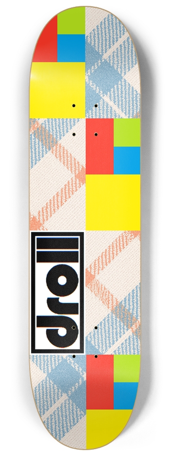 plaid w/four colors 8-1/4 Skateboard Deck