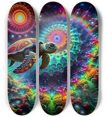 Fractal Sea Turtle Tile 0011 8K