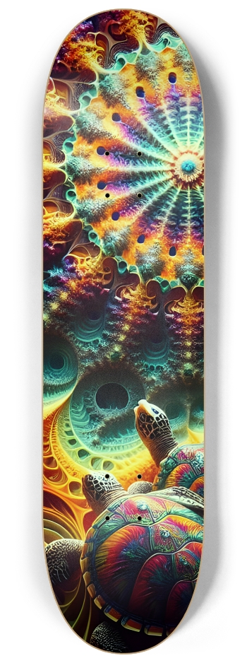 Fractal Sea Turtle Tile 0006 8K #1 8-1/4 Skateboard Deck