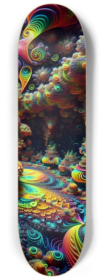 Psychedelic Fractal Vishnu 0009 8K #3 8-1/4 Skateboard Deck