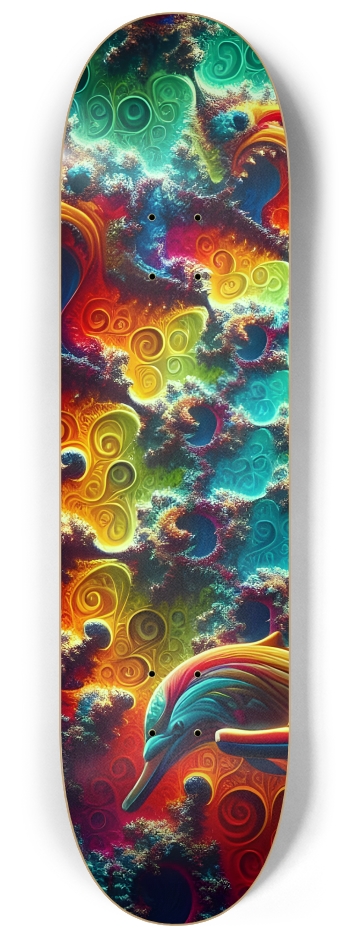 Seamless Fractal Dolphin Tile 0017 8K #1