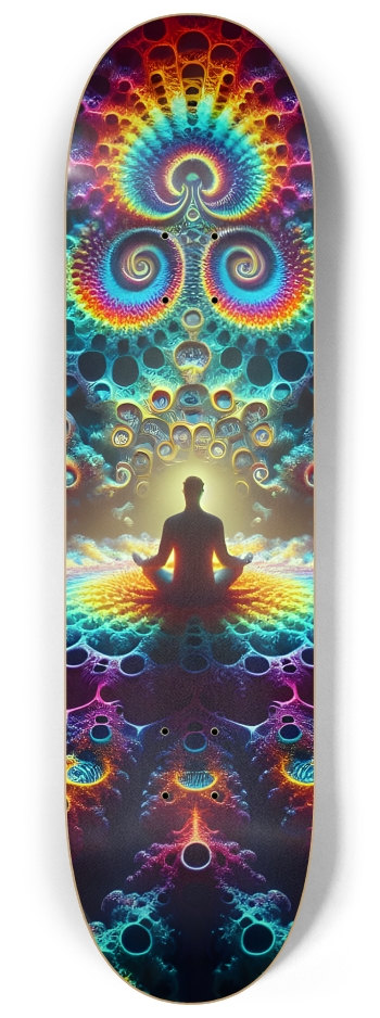 Psychedelic Fractal Zen Meditation 0006 8K #2 8-1/4 Skateboard Deck