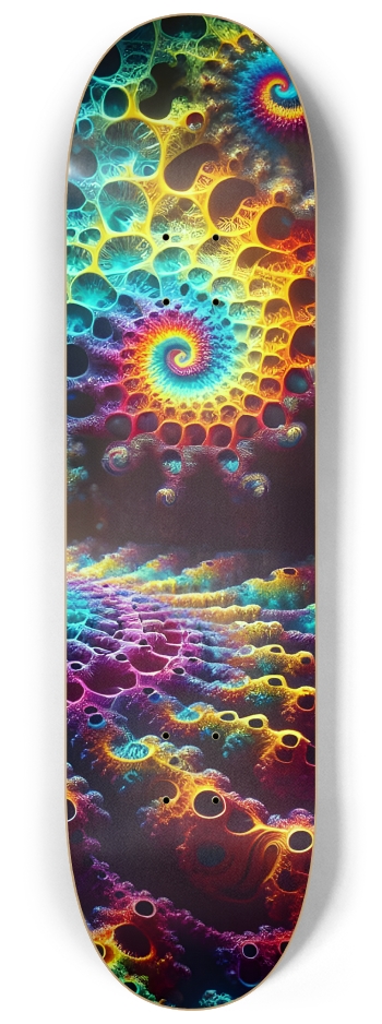 Psychedelic Fractal Zen Meditation 0006 8K #3 8-1/4 Skateboard Deck