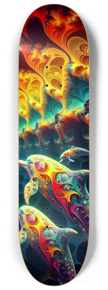 Seamless Fractal Dolphin Tile 0006 8K #3