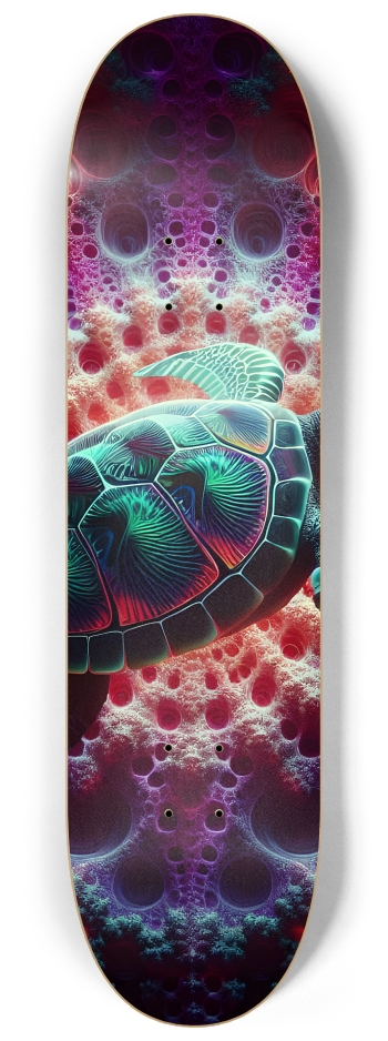 Fractal Sea Turtle Tile 0007 8K #2 8-1/4 Skateboard Deck