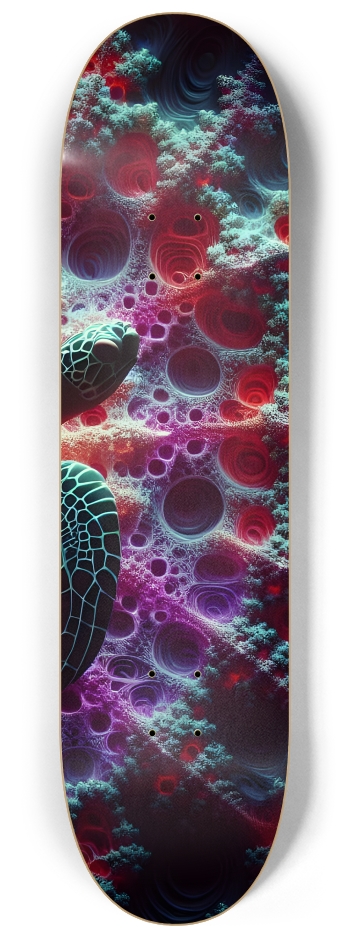 Fractal Sea Turtle Tile 0007 8K #3 8-1/4 Skateboard Deck