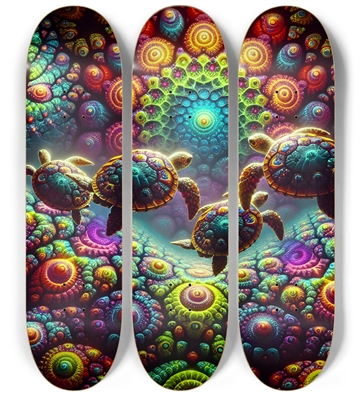 Fractal Sea Turtle Tile 0010 8K