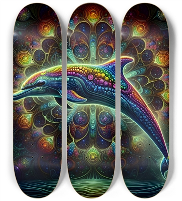 Seamless Fractal Dolphin Tile 0030 8K