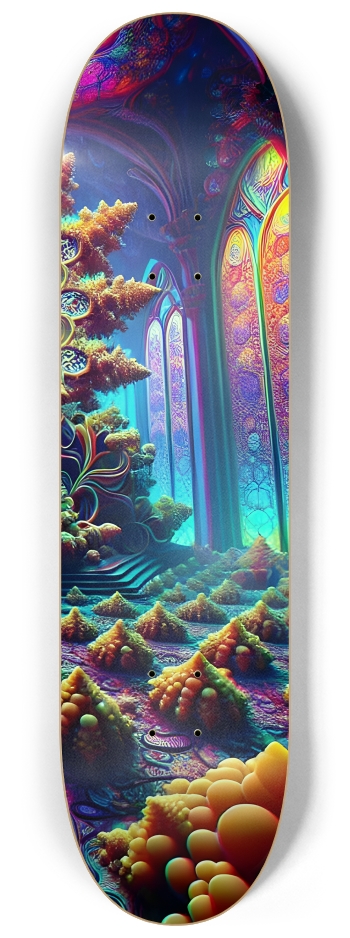 Psychedelic Fractal Zen Meditation 0001 8K #3 8-1/4 Skateboard Deck