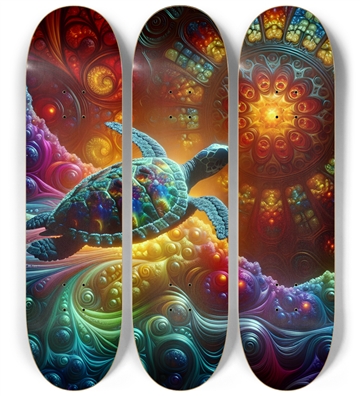 Fractal Sea Turtle Tile 0004 8k