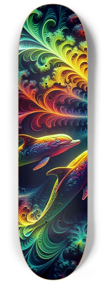 Seamless Fractal Dolphin Tile 0004 8K #1